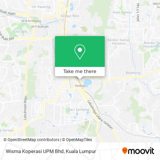 Wisma Koperasi UPM Bhd map