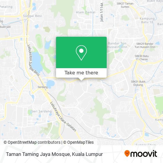 Peta Taman Taming Jaya Mosque