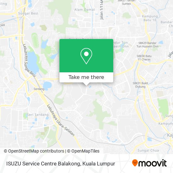 ISUZU Service Centre Balakong map