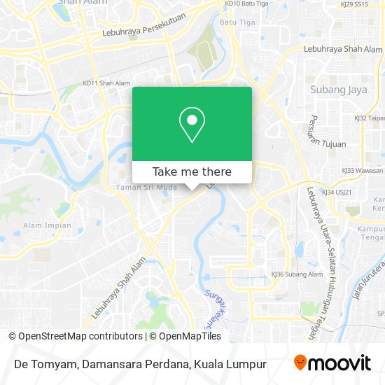 De Tomyam, Damansara Perdana map