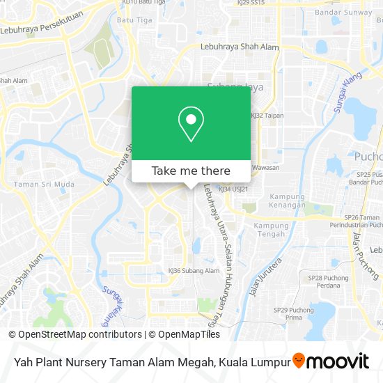 Peta Yah Plant Nursery Taman Alam Megah