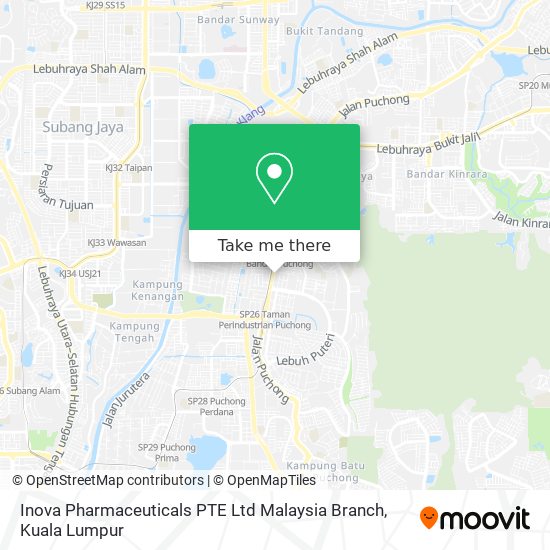 Inova Pharmaceuticals PTE Ltd Malaysia Branch map