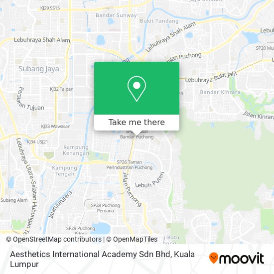 Aesthetics International Academy Sdn Bhd map