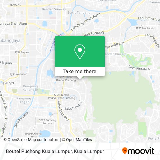 Boutel Puchong Kuala Lumpur map