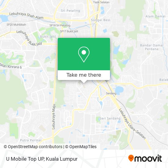U Mobile Top UP map