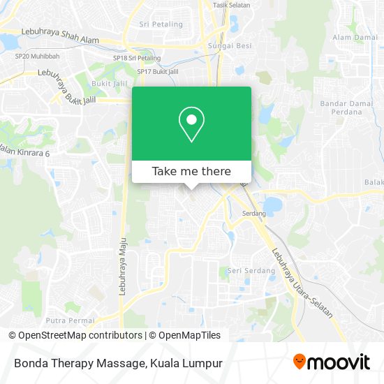 Bonda Therapy Massage map