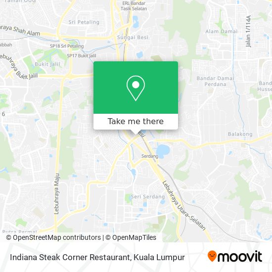 Indiana Steak Corner Restaurant map