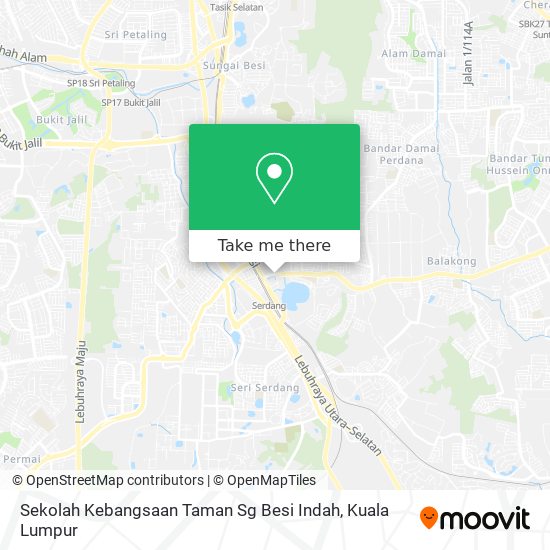 Peta Sekolah Kebangsaan Taman Sg Besi Indah