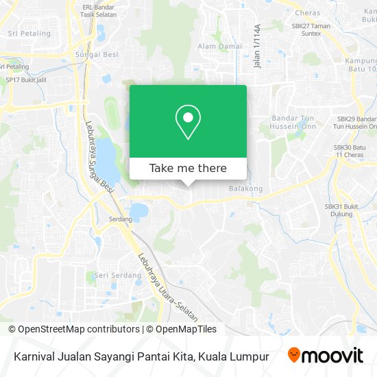 Peta Karnival Jualan Sayangi Pantai Kita