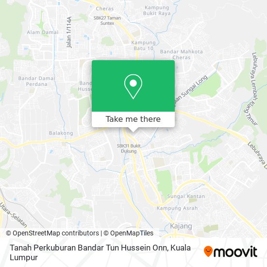 Tanah Perkuburan Bandar Tun Hussein Onn map