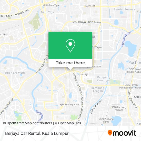 Peta Berjaya Car Rental