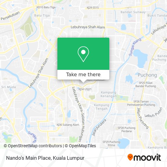 Nando's Main Place map