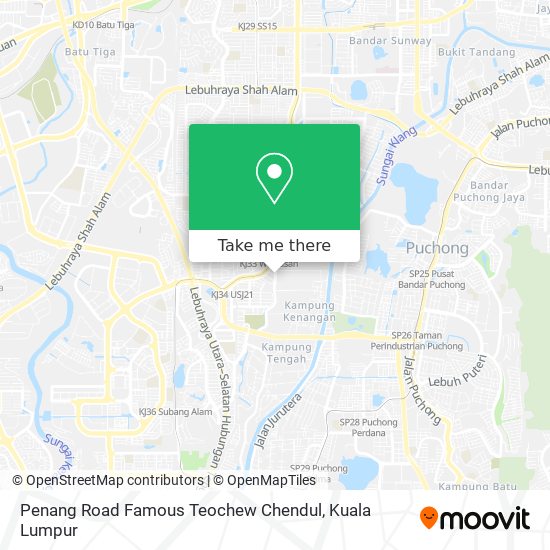 Penang Road Famous Teochew Chendul map