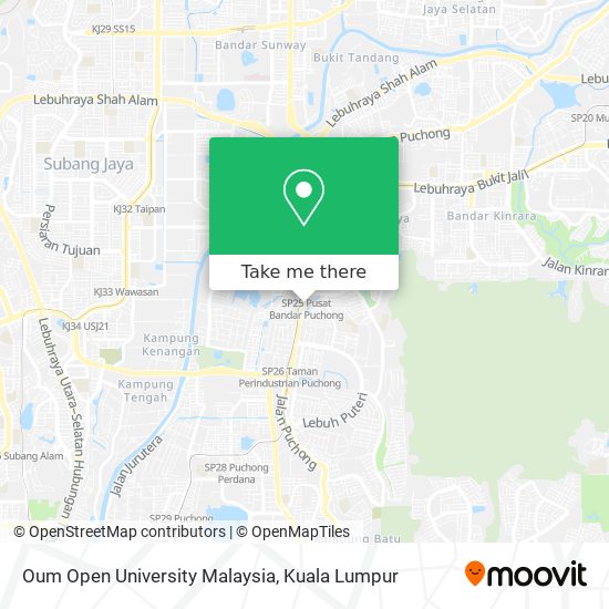 Oum Open University Malaysia map