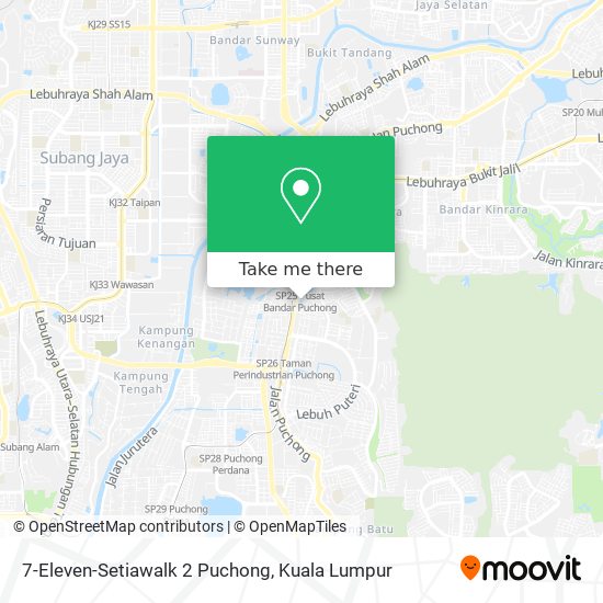 Peta 7-Eleven-Setiawalk 2 Puchong