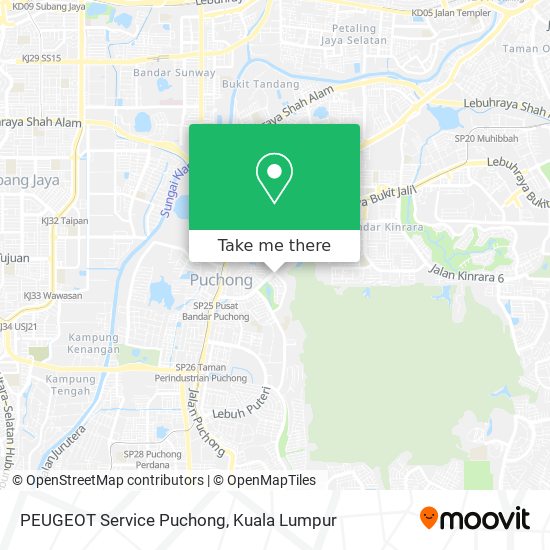 PEUGEOT Service Puchong map