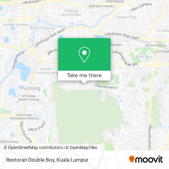 Restoran Double Boy map