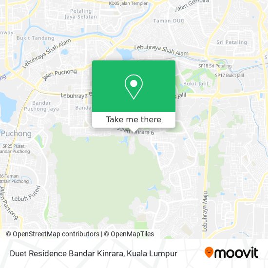 Peta Duet Residence Bandar Kinrara