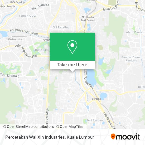 Percetakan Wai Xin Industries map