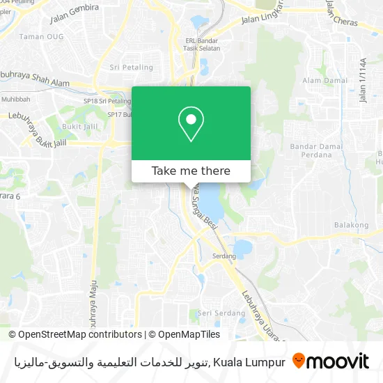 تنوير للخدمات التعليمية والتسويق-ماليزيا map