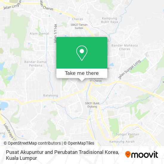 Peta Pusat Akupuntur and Perubatan Tradisional Korea