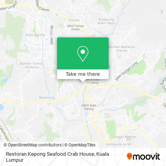 Restoran Kepong Seafood Crab House map