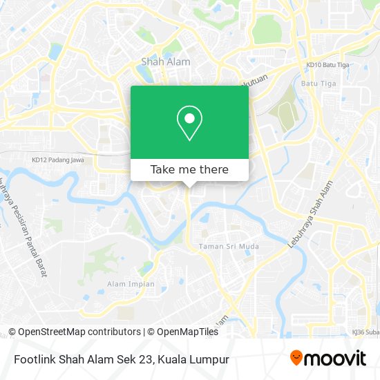 Footlink Shah Alam Sek 23 map