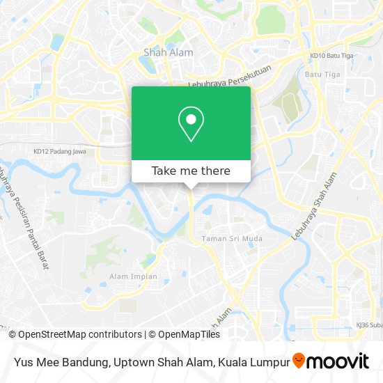 Yus Mee Bandung, Uptown Shah Alam map