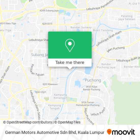 German Motors Automotive Sdn Bhd map