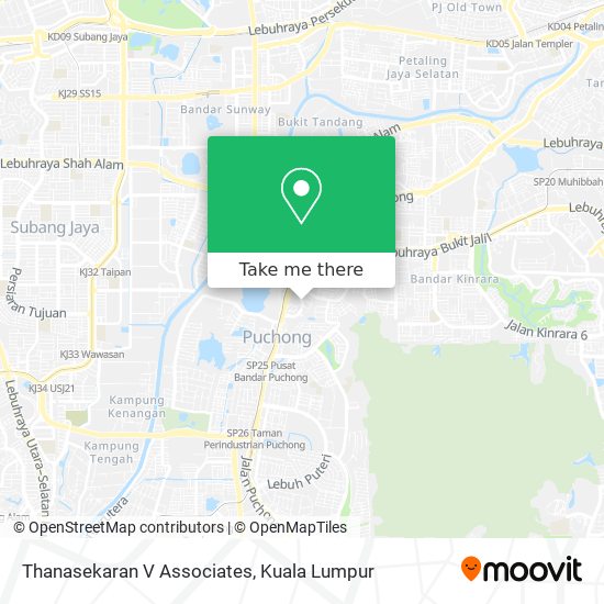 Thanasekaran V Associates map