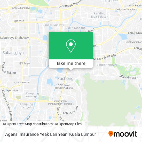 Agensi Insurance Yeak Lan Yean map