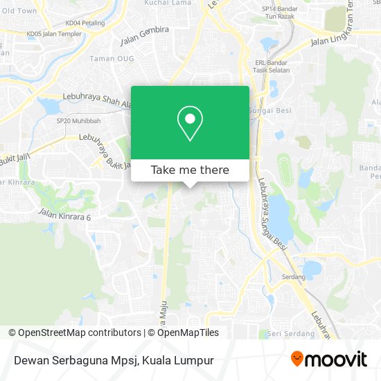 Dewan Serbaguna Mpsj map