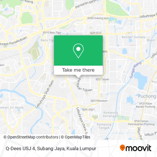 Q-Dees USJ 4, Subang Jaya map