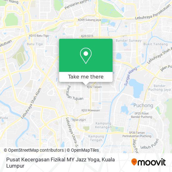 Peta Pusat Kecergasan Fizikal MY Jazz Yoga