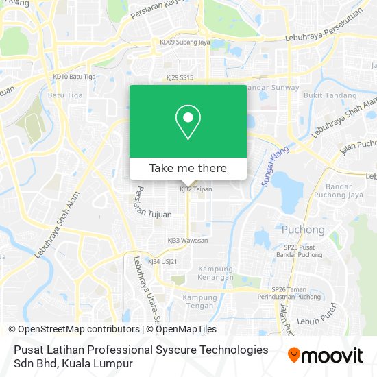 Peta Pusat Latihan Professional Syscure Technologies Sdn Bhd