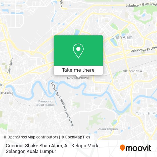 Peta Coconut Shake Shah Alam, Air Kelapa Muda Selangor