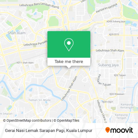 Gerai Nasi Lemak Sarapan Pagi map