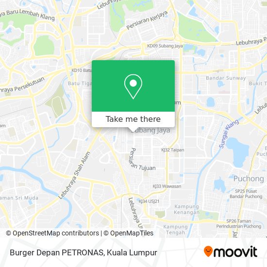 Burger Depan PETRONAS map