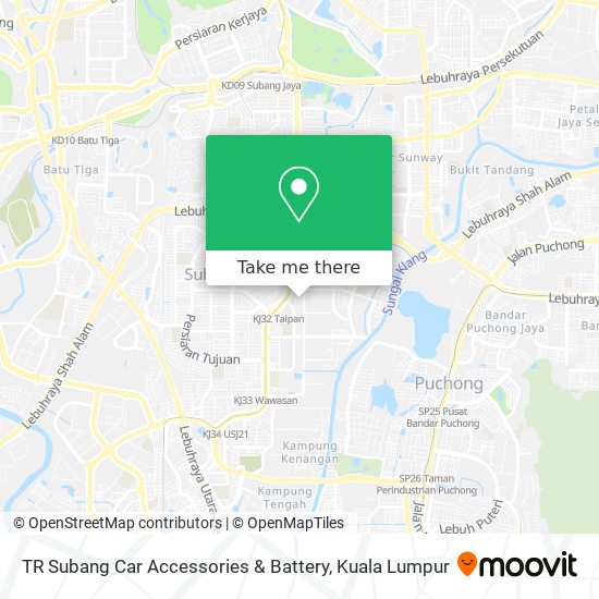 TR Subang Car Accessories & Battery map