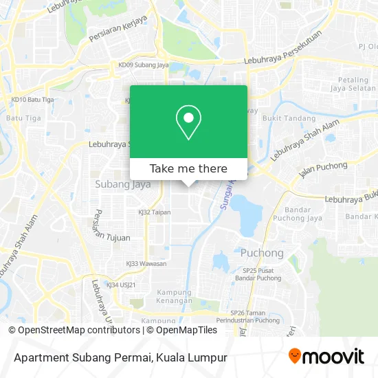 Peta Apartment Subang Permai