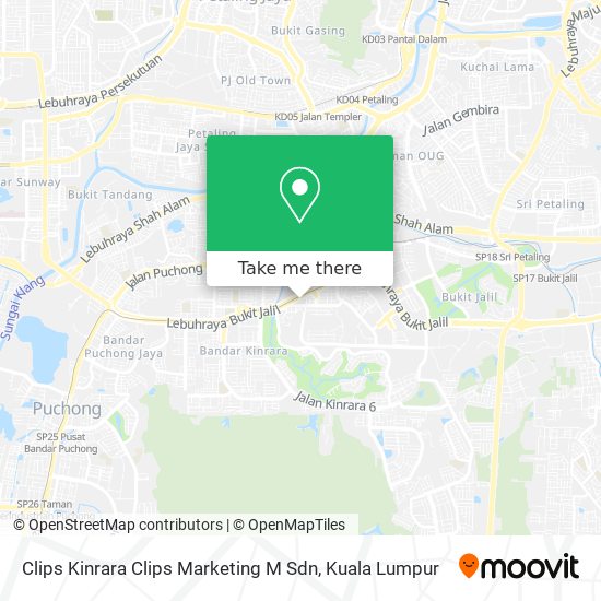 Clips Kinrara Clips Marketing M Sdn map