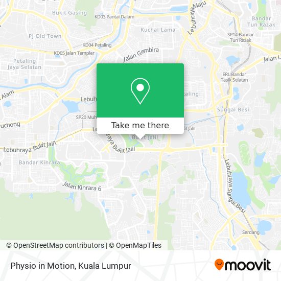 Physio in Motion map