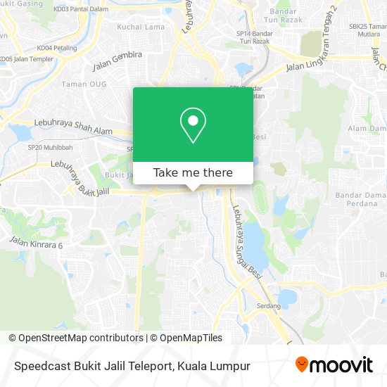 Peta Speedcast Bukit Jalil Teleport