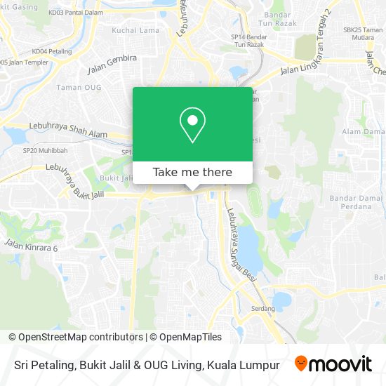 Peta Sri Petaling, Bukit Jalil & OUG Living