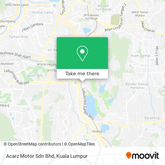 Acarz Motor Sdn Bhd map