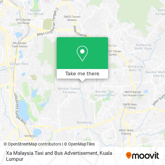 Xa Malaysia Taxi and Bus Advertisement map