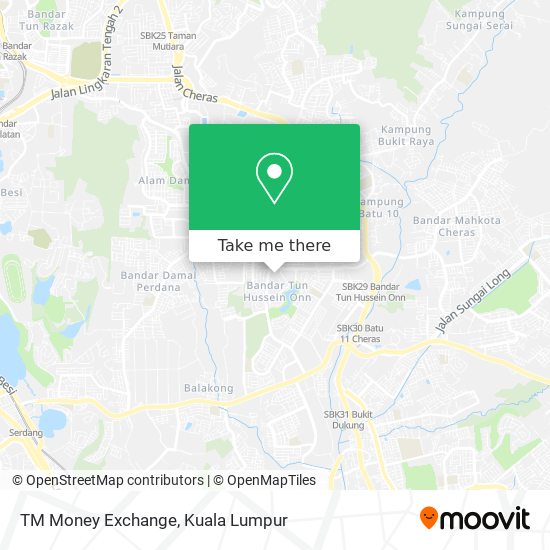 TM Money Exchange map