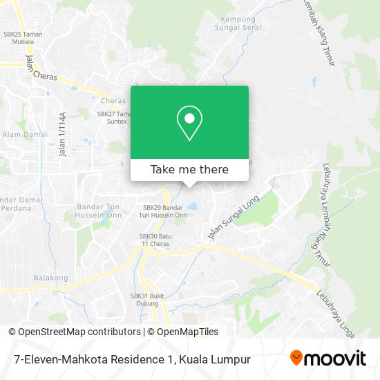 7-Eleven-Mahkota Residence 1 map