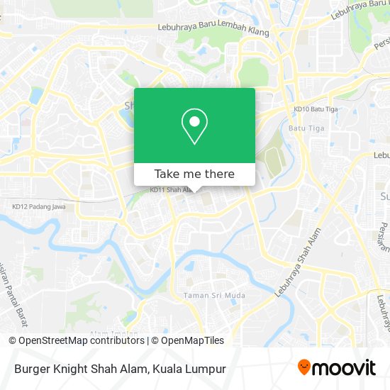 Burger Knight Shah Alam map