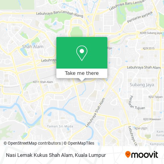 Peta Nasi Lemak Kukus Shah Alam